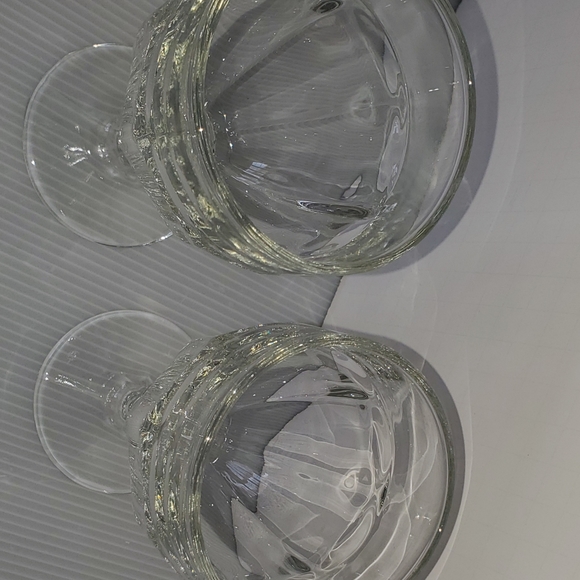Set of 2 Libbey Gibraltar DURATUFF Crystal Clear iced Tea Clear Wine Glass VTG - Picture 3 of 7